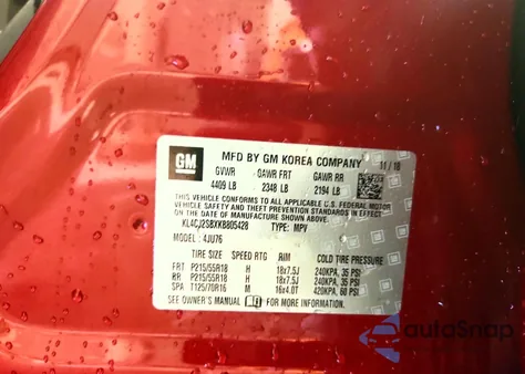 2019 Buick Encore Sport Touring from USA, damaged, VIN KL4CJ2SBXKB805428